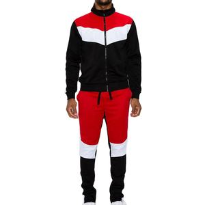 Chándal con diseño de panel para hombre, conjunto de dos piezas, ropa deportiva de moda, chaqueta con cremallera y pantalones para correr, ropa de calle, atuendo informal - Product Image 6