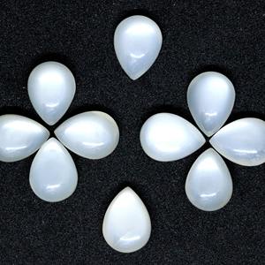 Pierre de lune blanche naturelle en forme de poire Cabochon pierre précieuse en vrac pour 5x7mm bijoux lunette réglage anneaux pendentifs boucles d'oreilles artisanat approvisionnement - Product Image 2