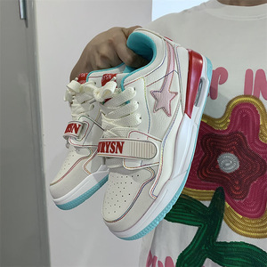 <span class=keywords><strong>Sneakers</strong></span> Retrò da Donna <span class=keywords><strong>con</strong></span> Suola Spessa e Decorazione a <span class=keywords><strong>Stella</strong></span>, Calzature Sportive Quotidiane Alla Moda per Studentesse, Disponibili all'Estero - Product Image 3