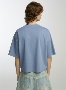 T-shirt oversize à manches courtes tendance pour homme, streetwear, style hip-hop, personnalisé, 100% coton, lavage à l'acide, vintage - Product Image 5