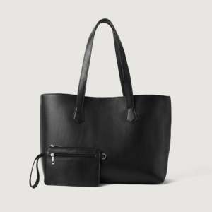 Sac à main pour femme Bianca de haute qualité, sac en cuir véritable d'été en noir, couleur unie, sac à main pour femme de haute qualité - Product Image 1