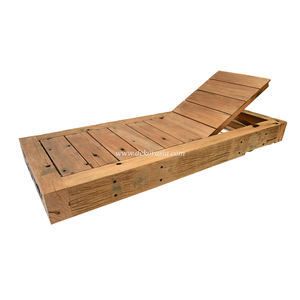 Meubles décoratifs de chaise longue en bois ferroviaire récupéré de Style rustique pour la décoration de la maison de Villa d'hôtel - Product Image 1
