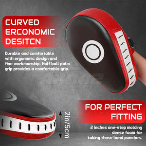 Coussin de frappe incurvé en cuir pour Muay Thai, protège-bras pour la boxe, le MMA, le taekwondo, protection pour la remise en forme - Product Image 3