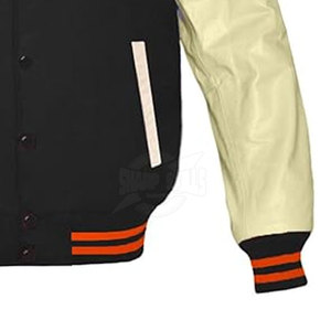 Hombres de primera calidad Casual Letterman Stand Collar Jacket Ropa al por mayor - Product Image 5