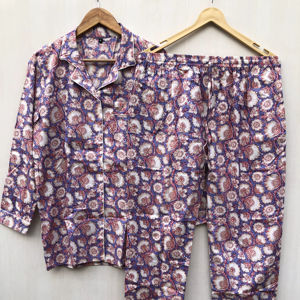 ชุดนอนพิมพ์ลายอินเดีย ชุดนอนอินเดีย ชุดลำลอง ชุดไปงานปาร์ตี้ ของขวัญคริสต์มาสสำหรับเธอ - Product Image 1