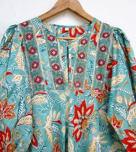 Vestidos Casuales para Mujer, Hasta la Rodilla, 100% Algodón, Lavables, con Botones, Estilo Vintage, Estampado Floral Natural, Conjuntos de Ropa Personalizados - Product Image 5