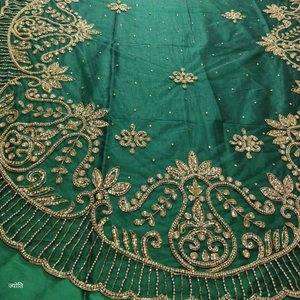 Tela de Georgette Bordada a Mano con Cuentas de Sonali Dirca, Ligera, Estilo Cruzado, Tejida, con Patrón - Product Image 1