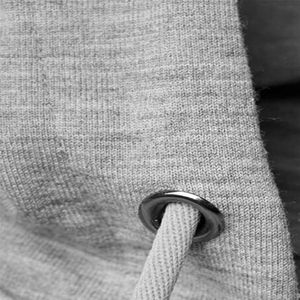 Custom Lightweight Relaxed <b>Grey</b> Terry Long Sleeve Sweat Men's Casual Hoodie for Daily Basics cotton blended - Product Image 3