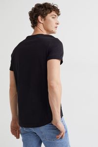 Camiseta Deportiva Casual para Hombre, Corte Holgado, 100% Algodón Elástico, Cuello Redondo, Manga Corta, con Logotipo Estampado - Product Image 3