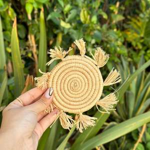 Bohemian Style Woven Raffia <b>Drink</b> <b>Coasters</b> Ideal For Outdoor Picnics Coffee Tables And Rustic Themed Kitchen Accessories - Product Image 6