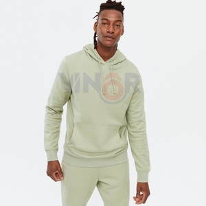 Sudadera con capucha de lana de algodón 100% de peso pesado para hombre de alta calidad, ropa de calle con logotipo personalizado, sudaderas térmicas de estilo Regular a la moda para invierno - Product Image 5