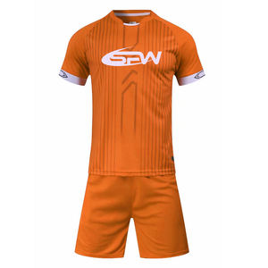 ชุดเสื้อฟุตบอลทีมสโมสรพิมพ์ซับลิเมชันกำหนดเองชุดเสื้อฟุตบอลโพลีเอสเตอร์ระบายอากาศปรับแต่งได้ - Product Image 1