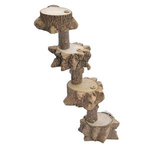 Plateforme de jeu pour oiseaux en bois naturel écologique à 4 niveaux, perchoir pour cage de perruche, support pour perroquet YZ BST-033, toutes saisons - Product Image 1