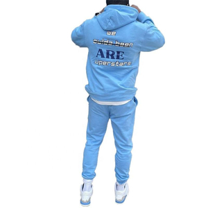 Sudadera con Capucha y Logotipo Personalizado, Impresión de Alta Densidad, 100% Algodón, Conjunto Deportivo con Cordón, Pantalones Jogger para Hombre, Ropa de Entrenamiento - Product Image 4