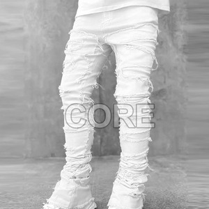 Dernier modèle de pantalon empilé pour hommes de haute qualité à prix abordable Pantalon empilé pour hommes Pantalons pour hommes délavés - Product Image 4