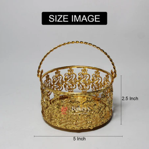 Cesta de regalo de metal clásica y sofisticada para regalos formales e informales para devolución y regalo de boda a precio mayorista - Product Image 4