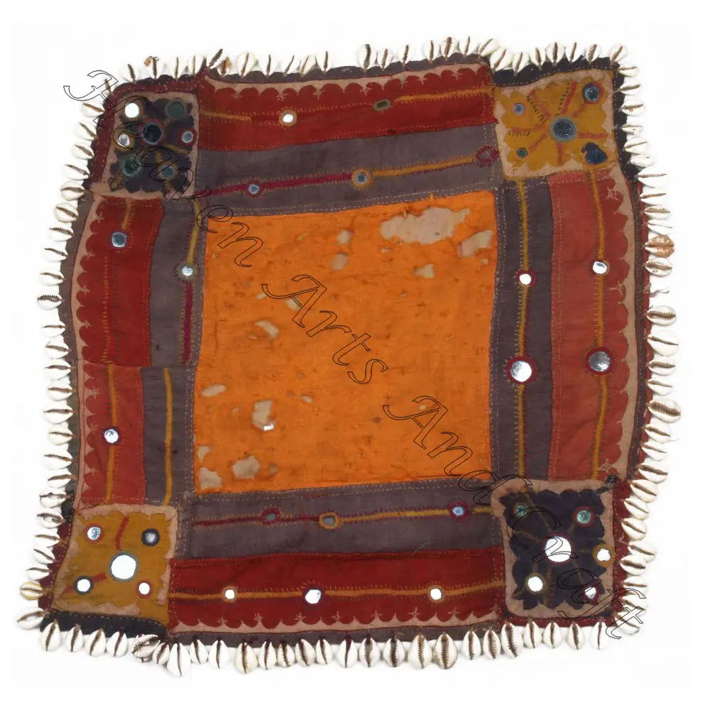 Vintage etnis Tribal antik Gypsy Embellishment Patch bantara bordir Beads Patch Indian cermin lgch Tribal Boho