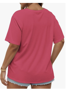 100% Cotton Women Plus Size Short Sleeve Crew Neck Tee Bangladesh Factory Wholesale Custom Logo New Arrival Casual Tops - Product Image 1