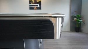 Mesa de billar de pizarra Premium con patas de metal duraderas y embellecedor de aluminio cepillado para torneos - Product Image 6