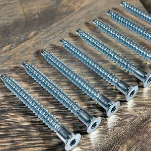 Tornillos de repuesto SDPSI Tornillos de estante KALLAX compatibles I K E Parte 104321/104322 Estilo de cabeza ovalada Acabado de óxido negro Métrico - Product Image 5