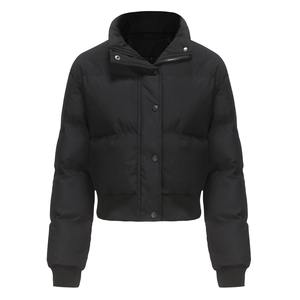 Women's Winter Fall Fashion Regular Waterproof Windproof Blazer Bomber Jacket Stand Collar Button <b>Zipper</b> Closure Solid Color - Product Image 4