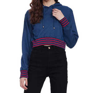 Último Diseño de Sudaderas Cortas con Capucha para Mujer, Invierno, 100% Algodón, Felpa, Hecho en Pakistán, Ropa Urbana, Precio de Mayoreo, Venta en Línea - Product Image 1