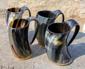 Mug en corne de buffle naturelle artisanale, écologique, moderne, poli, de qualité supérieure, cadeau d'affaires - Product Image 1