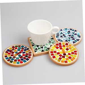 Posavasos de Mosaico de Vidrio de Alta Calidad, Redondos, Cuadrados, Hexagonales, Resistentes al Calor, para Mesa, Cocina, Comedor, Hogar, Cafetería - Product Image 6