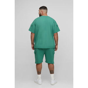 Wholesale Custom Cotton Sportswear Tracksuit And Short 2 Piece Shorts <b>Track</b> Suit Summer <b>T</b> Shirt And Shorts Set For Men - Product Image 2
