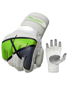 Guantes de MMA Profesionales de Alta Calidad, Cuero Vacuno, Cierre de Velcro, Suaves y Cómodos, Impresión de Logotipo Personalizado, Personalizables - Product Image 2