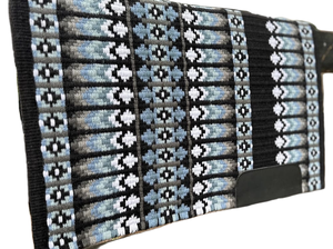 Manta contorneada Navajo Western Show Almohadillas de sillín de lana multicolor telar suave - Product Image 3