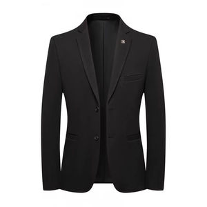 Chaqueta de vestir para hombre, chaquetas, abrigos, trajes cortos para hombre y Blazers, ropa de hombre negra recortada de negocios, ropa de estilo coreano, abrigo de vestir - Product Image 2
