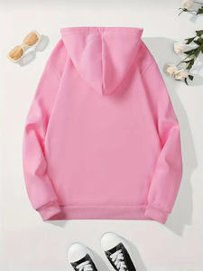 Venta al por mayor de productos calientes logotipo personalizado Sudadera con capucha de lana de las mujeres de peso pesado liso grueso Sudadera con capucha y sudaderas personalizadas de lana - Product Image 4