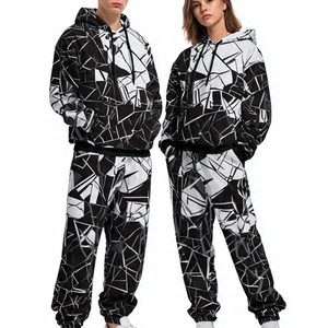 Conjunto Deportivo Sublimado para Hombre y Mujer, 100% Poliéster, Sudadera con Capucha y Cremallera, Pantalones Deportivos Estampados, Personalizable - Product Image 6