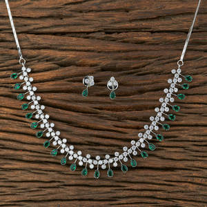 Bijoux de créateur délicats CZ vente en gros, ensemble de colliers en diamant américain à la mode pour femmes 421214 en inde - Product Image 2