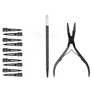 Hot Sale Premium Quality Stainless Steel Weft Extensions Professional Hair <b>Tools</b> Kit for Salon Styling and Use Set - Product Image 3