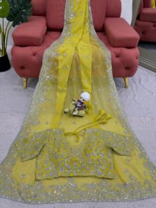 Sari de seda Tibby con bordado de lentejuelas de hilo blusa sin costuras con desgaste festivo de fiesta de diseñador de trabajo delantero y trasero - Product Image 4