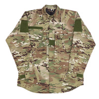 Chemises tactiques à manches longues pour hommes, imprimé camouflage personnalisé, hiver, poids lourd, 100% polyester, tissu respirant extensible