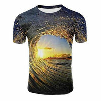 Camiseta de manga corta con estampado 3D informal de verano divertido para hombre, camisetas gráficas con efecto de sublimación