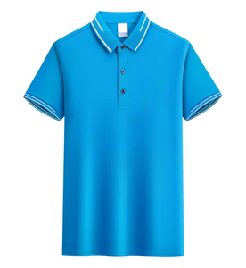Maillots d'été pour hommes sur mesure pour polos à séchage rapide à manches courtes respirants rayés tricotés à boutons brodés Golf - Product Image 3