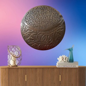 Art mural élégant en laiton Sculpture décorative en métal Intérieur de maison élégant Décoration murale de luxe faite à la main Design moderne - Product Image 3