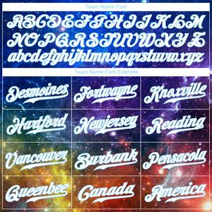 Camiseta de béisbol auténtica 3D azul claro blanco galáctico personalizada - Product Image 5