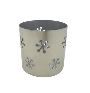 Nouvelle conception fer rond votif Nickel couleur pour noël éclairage décoration bougie pot pour salon décoration à la main - Product Image 2
