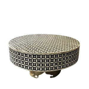 Mesas de Centro Decorativas con Incrustaciones de Hueso Natural Hechas a Mano, Mesas Laterales de Sofá Modernas y Contemporáneas con Incrustaciones de Hueso - Product Image 5