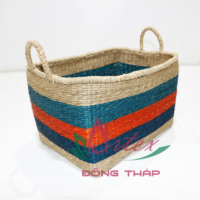 Ensemble personnalisé de 3 paniers artisanaux en jonc de mer, style naturel, écologiques, durables, à faible coût, équipement de cuisine DIY, aliments secs