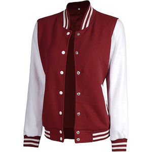Chaqueta universitaria para chaquetas de béisbol personalizadas para mujer, chaquetas Letterman personalizadas para mujer, chaquetas Varsity para mujer en blanco al por mayor - Product Image 3