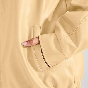 Personnalisé 2024 femmes peau de mouton cuir surdimensionné hiver mode veste respirant coupe-vent écologique broderie décorée - Product Image 6
