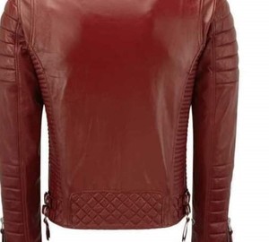 High Street Custom 100% Chaqueta de cuello alto de cuero genuino Estilo de motorista de invierno con forro de viscos transpirable y cierre de cremallera - Product Image 5