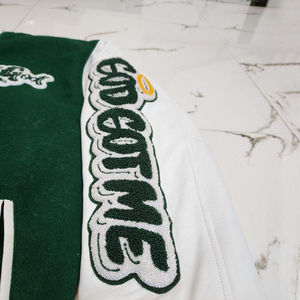 Custom Chenille Logo Varsity Jacket OEM Manufacturer Men's Winter Baseball Bomber with Leather Sleeves Bomber Jacket - Product Image 6