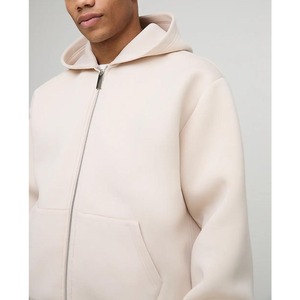 Sudadera con capucha y cremallera de peso pesado de corte holgado para hombre hecha a medida OEM con logotipo de impresión digital - Product Image 6